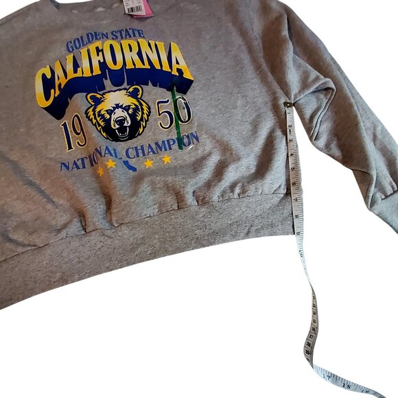 Modernlux Golden State California National Champion Heather Grey Sweatshirt M - Picture 5 of 8